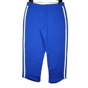 NWOT Denim & Co Active Crop Pants with Striped Rib Side Panels Sz S